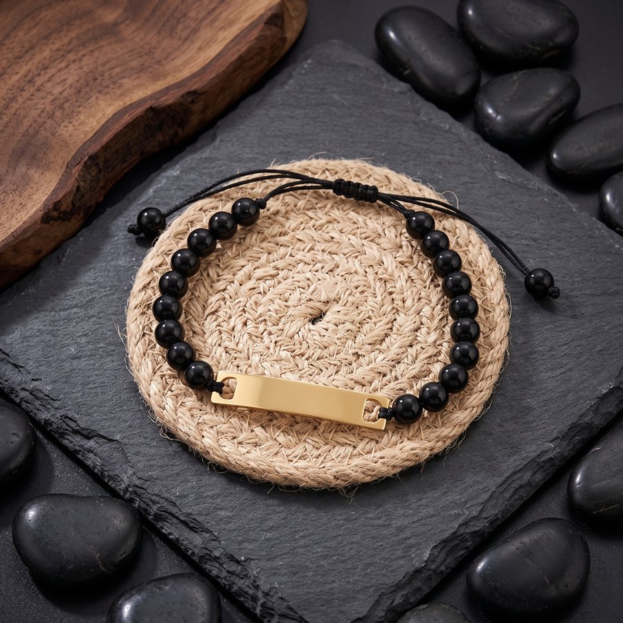 Pulsera Esferas Dorada — Grabarte Design