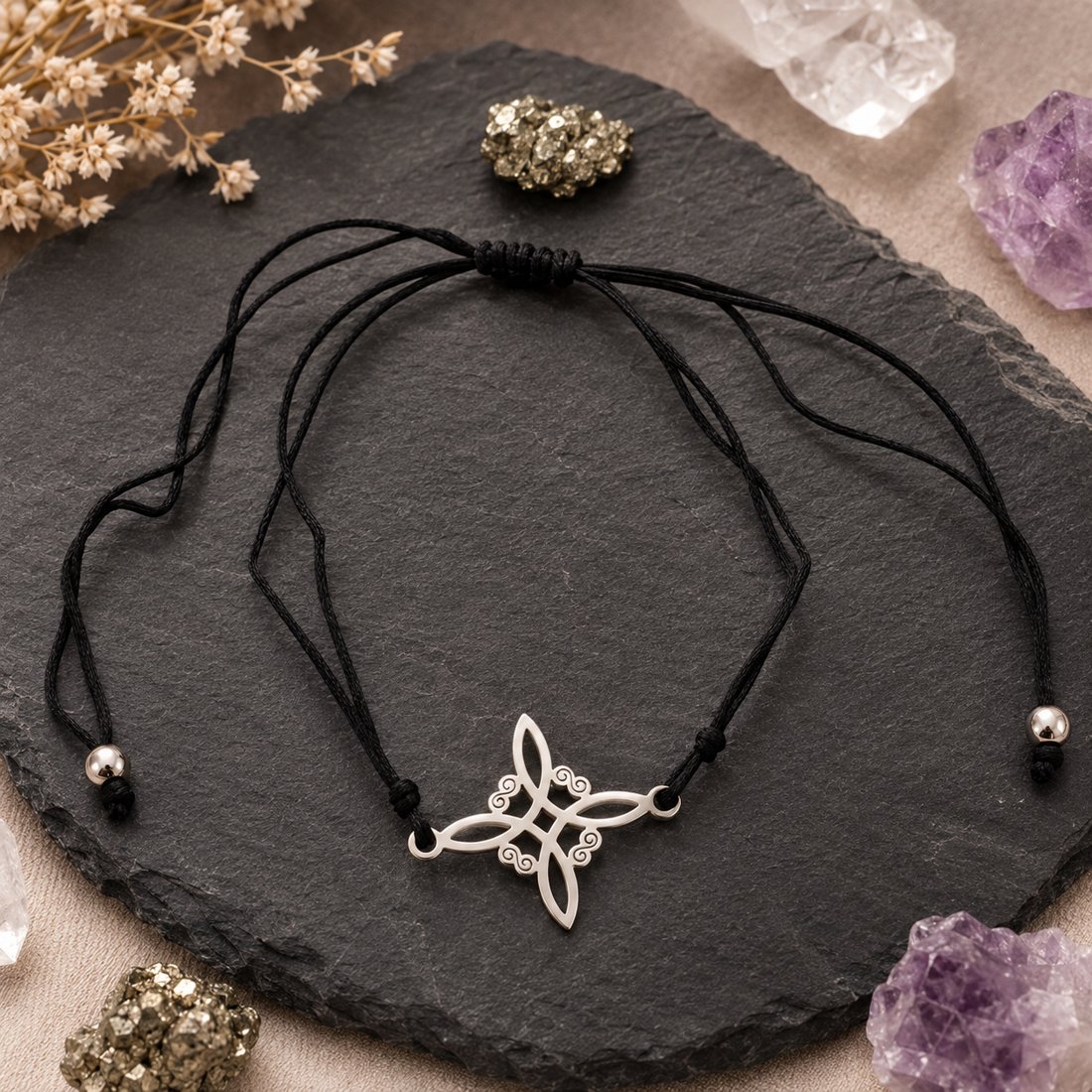 Pulsera Nudo de Bruja Acero — Grabarte Design