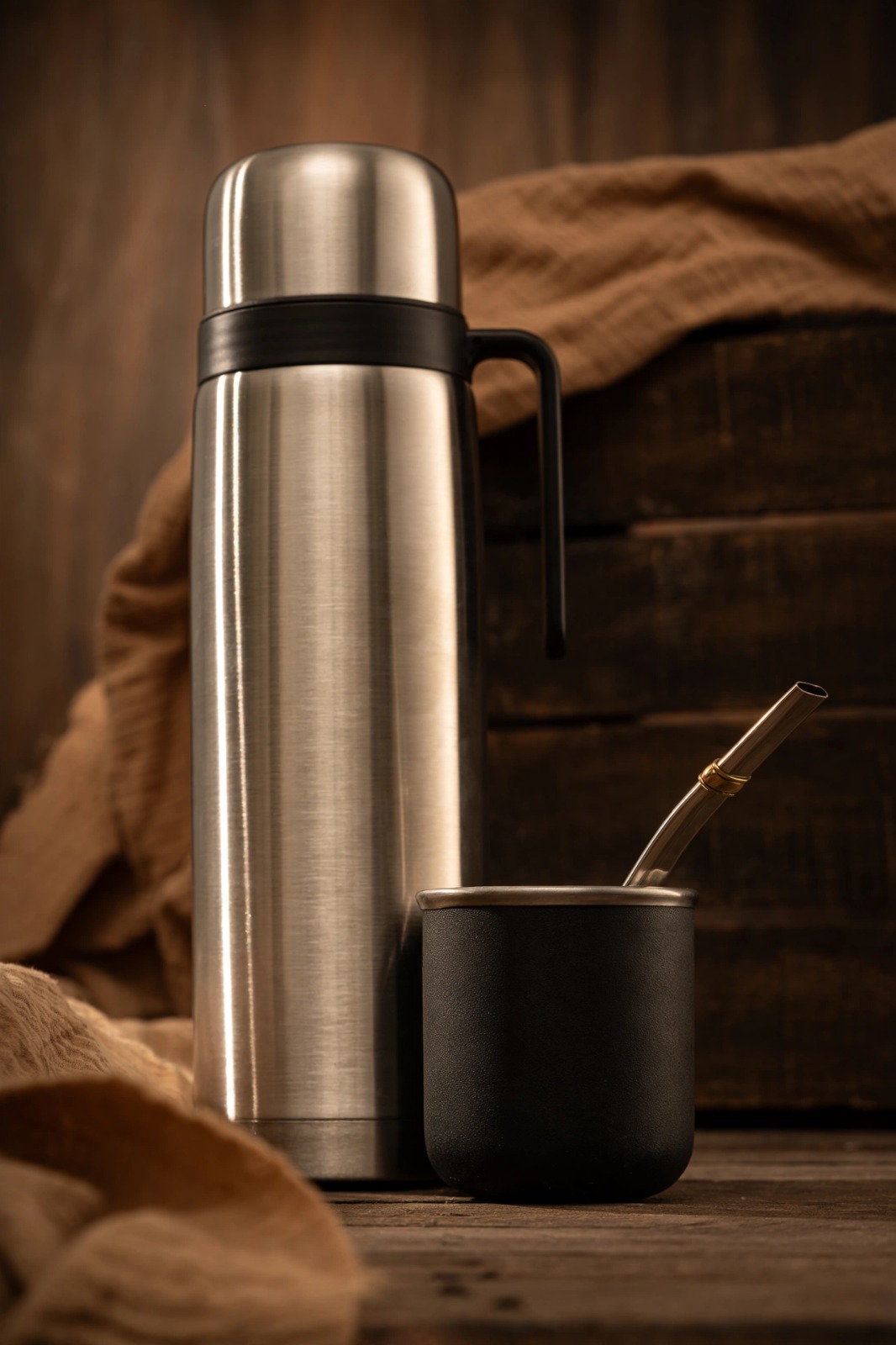 Mate Copa Inox en uso