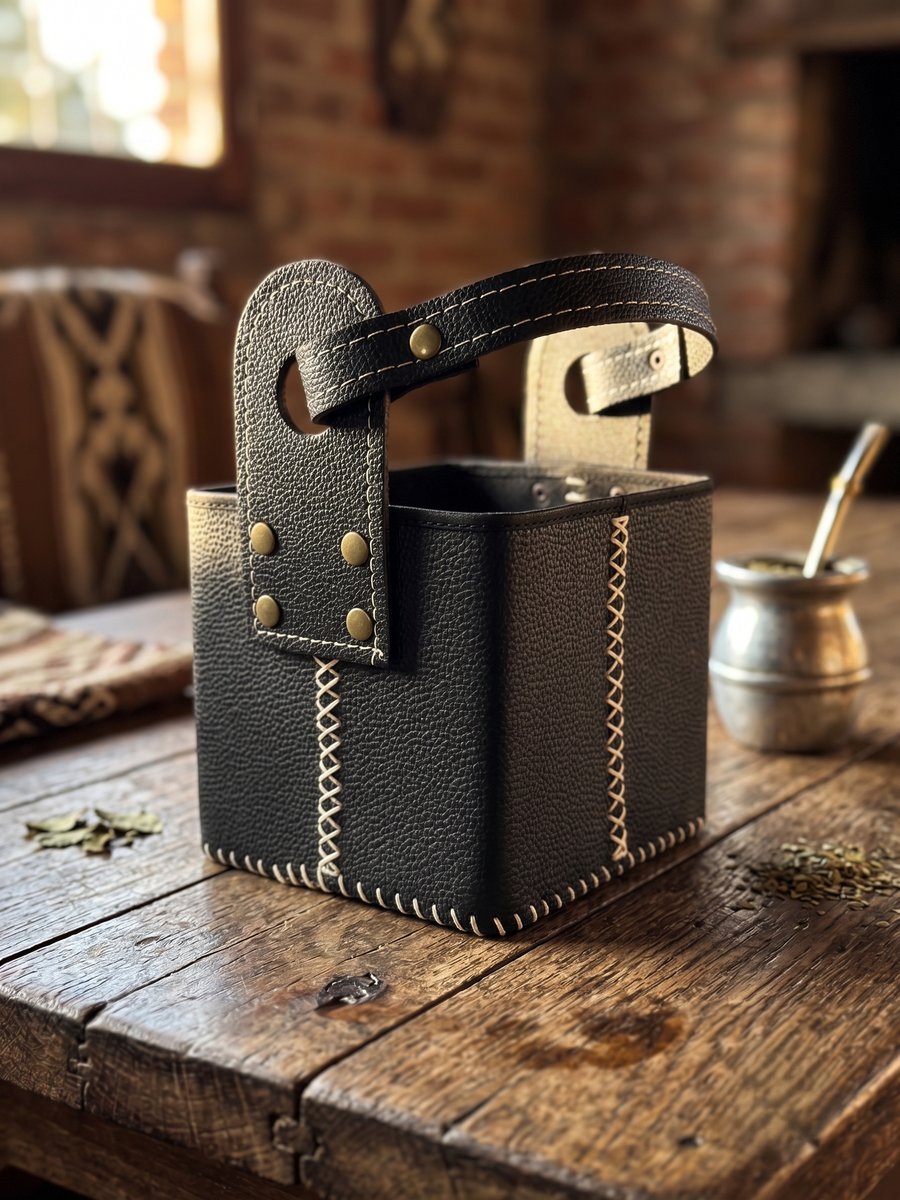 Canasta de Ecocuero — Grabarte Design