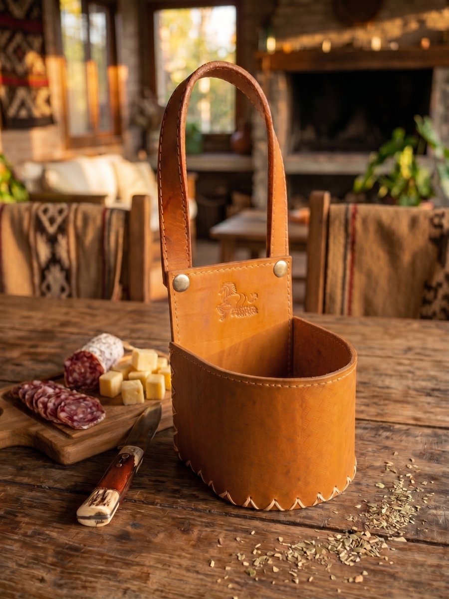 Portamate de Cuero — Grabarte Design