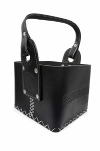 Canasta Cuero Negro