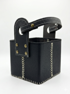 Canasta Eco Cuero Negro